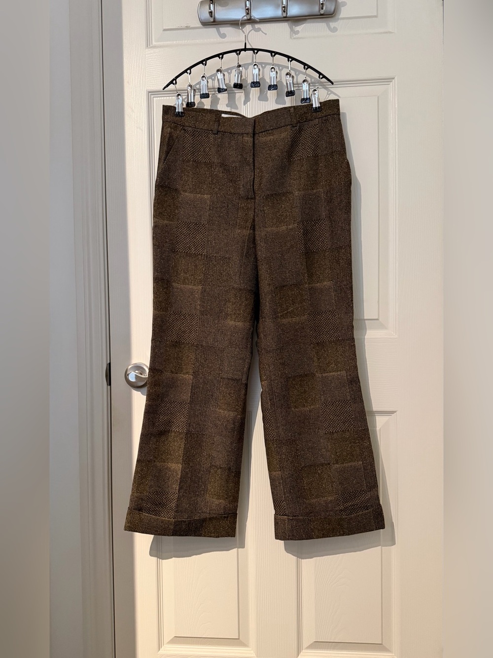 NWT Steilmann Wool-Blend Patchwork Wide-Leg Pants – Size 14